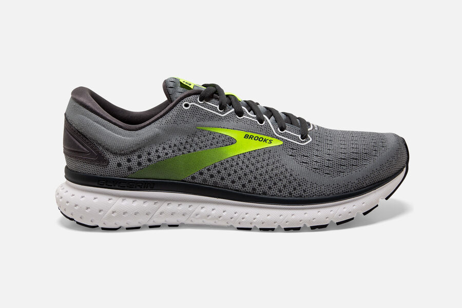Glycerin 18 Road Brooks Running Shoes NZ Mens - Grey - RNKUWT-596